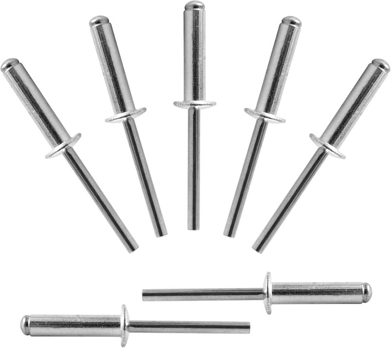 ALLCLEAN 125 Pcs 3/16" x 3/4" Aluminum Blind Rivets,4.8 x 20mm Pop Rivets,Aluminum Grip and Steel Mandrel - Image 1
